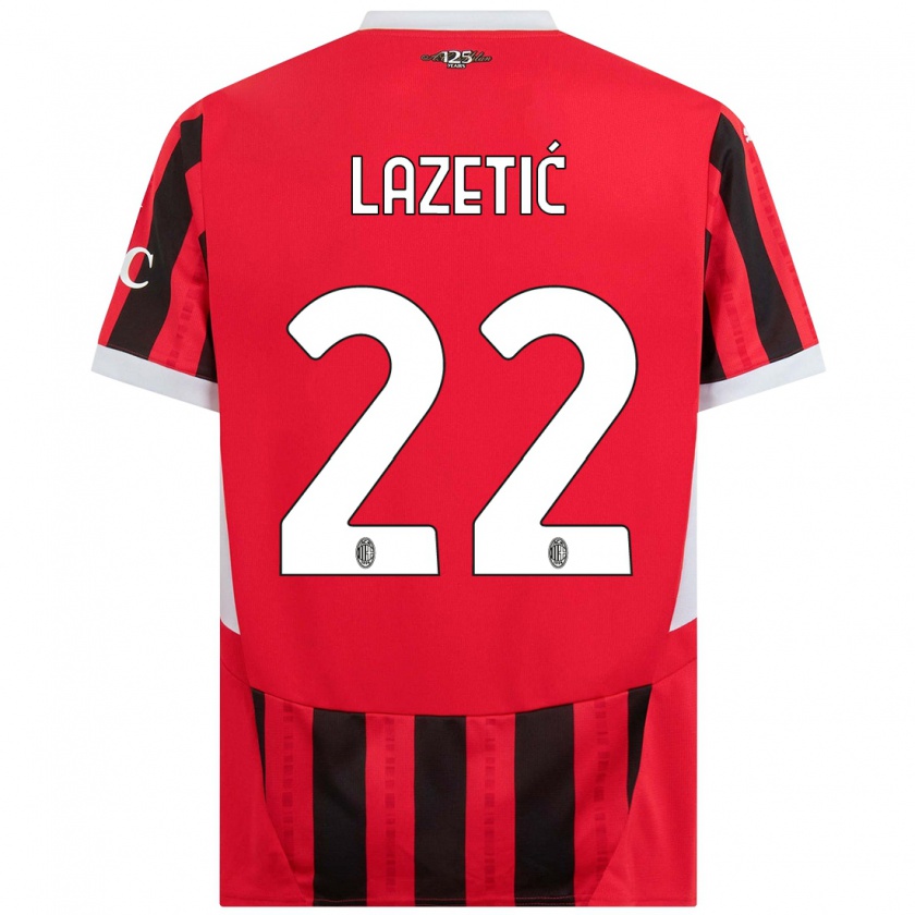 Kandiny Herren Marko Lazetic #22 Rot Schwarz Heimtrikot Trikot 2024/25 T-Shirt