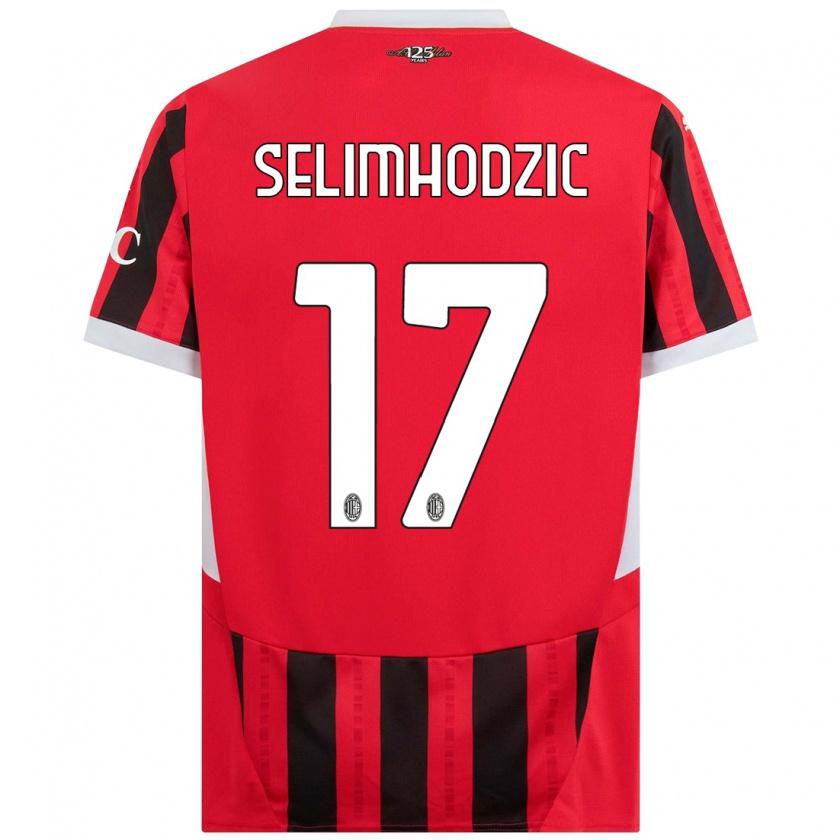 Kandiny Herren Noa Selimhodzic #17 Rot Schwarz Heimtrikot Trikot 2024/25 T-Shirt