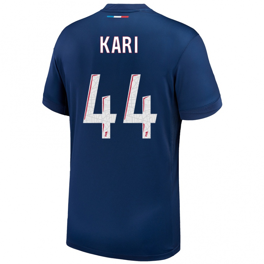 Kandiny Herren Ayman Kari #44 Marineblau Weiß Heimtrikot Trikot 2024/25 T-Shirt