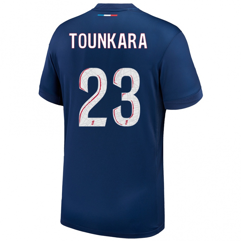 Kandiny Herren Aïssatou Tounkara #23 Marineblau Weiß Heimtrikot Trikot 2024/25 T-Shirt