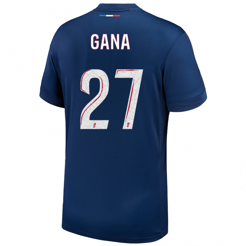 Kandiny Herren Idrissa Gana Gueye #27 Marineblau Weiß Heimtrikot Trikot 2024/25 T-Shirt