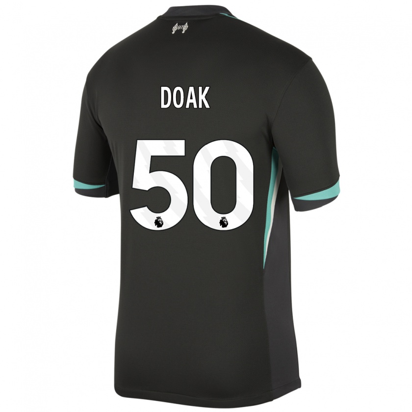 Kandiny Herren Ben Doak #50 Schwarz Anthrazitweiß Auswärtstrikot Trikot 2024/25 T-Shirt