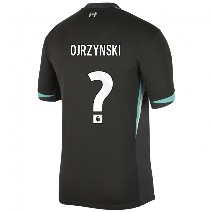 Kandiny Herren Jakub Ojrzynski #0 Schwarz Anthrazitweiß Auswärtstrikot Trikot 2024/25 T-Shirt