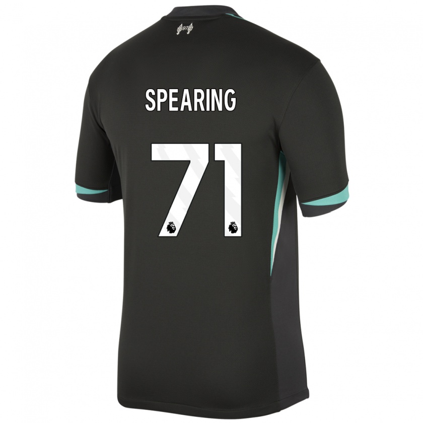 Kandiny Herren Jay Spearing #71 Schwarz Anthrazitweiß Auswärtstrikot Trikot 2024/25 T-Shirt