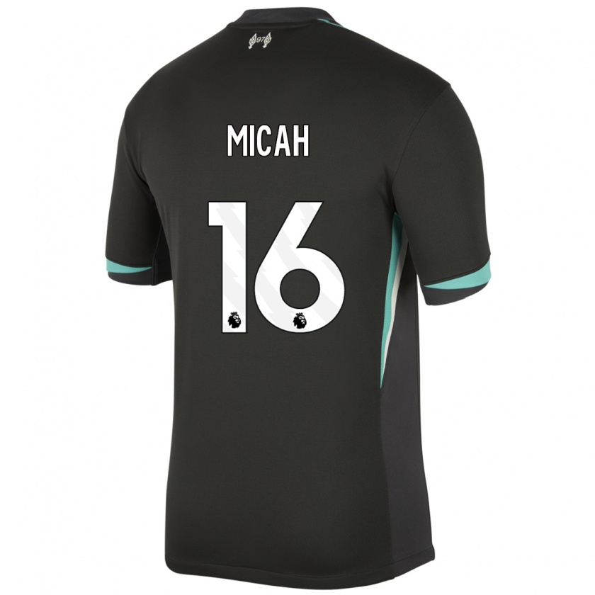 Kandiny Herren Teagan Micah #16 Schwarz Anthrazitweiß Auswärtstrikot Trikot 2024/25 T-Shirt