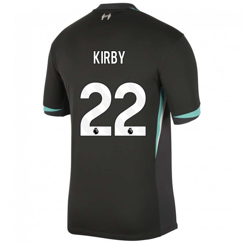 Kandiny Herren Faye Kirby #22 Schwarz Anthrazitweiß Auswärtstrikot Trikot 2024/25 T-Shirt