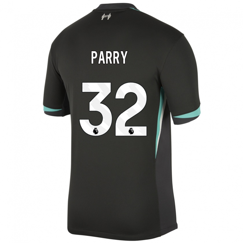 Kandiny Herren Lucy Parry #32 Schwarz Anthrazitweiß Auswärtstrikot Trikot 2024/25 T-Shirt