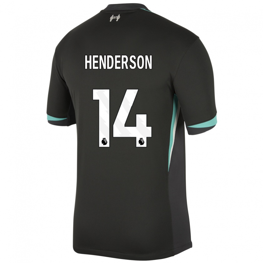 Kandiny Herren Henderson #14 Schwarz Anthrazitweiß Auswärtstrikot Trikot 2024/25 T-Shirt