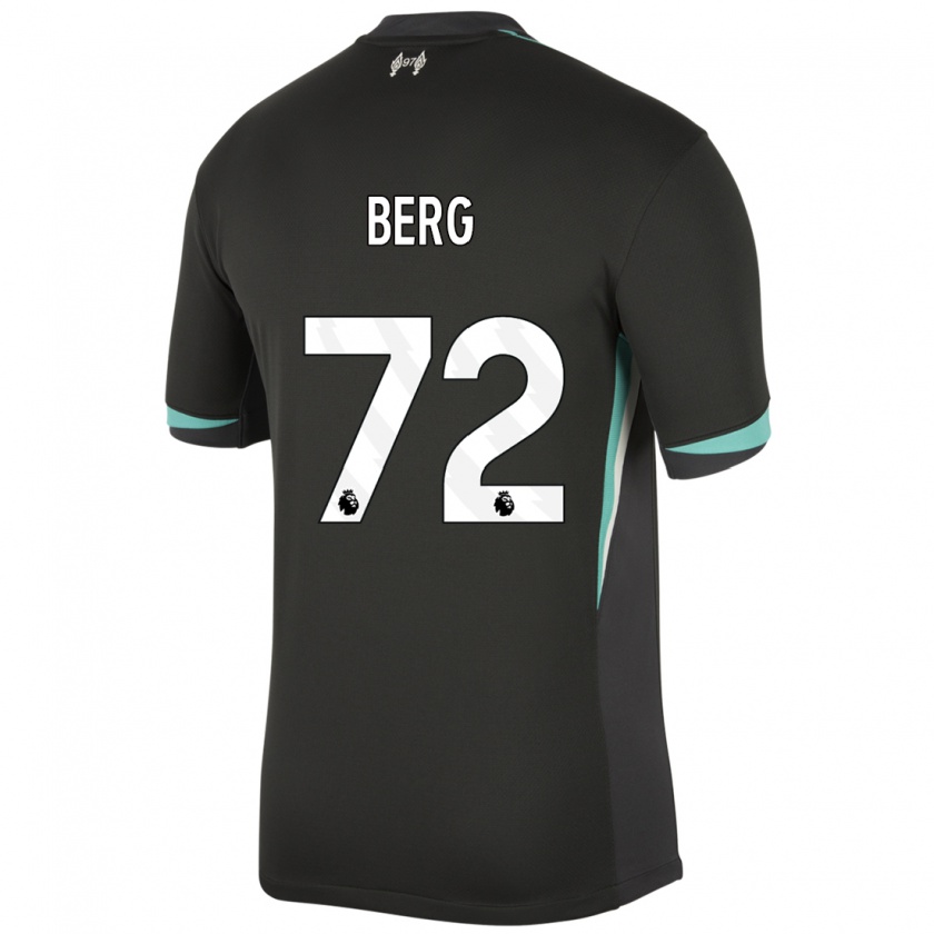 Kandiny Herren Sepp Van Den Berg #72 Schwarz Anthrazitweiß Auswärtstrikot Trikot 2024/25 T-Shirt