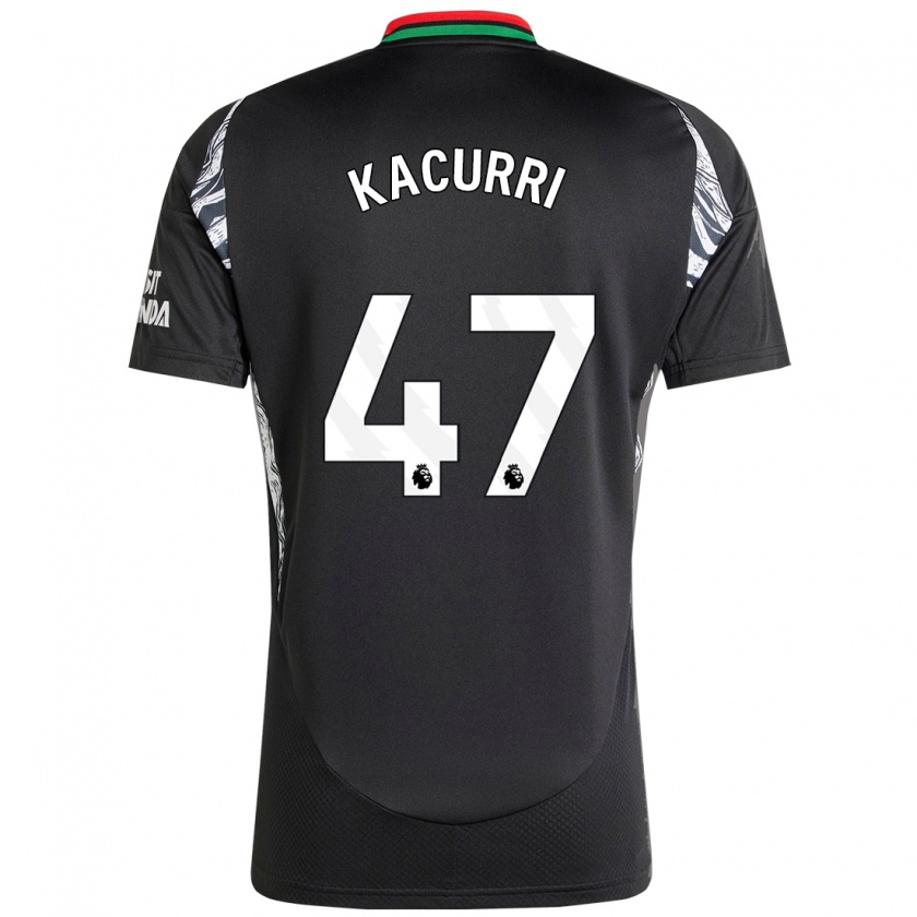 Kandiny Herren Maldini Kacurri #47 Schwarz Auswärtstrikot Trikot 2024/25 T-Shirt