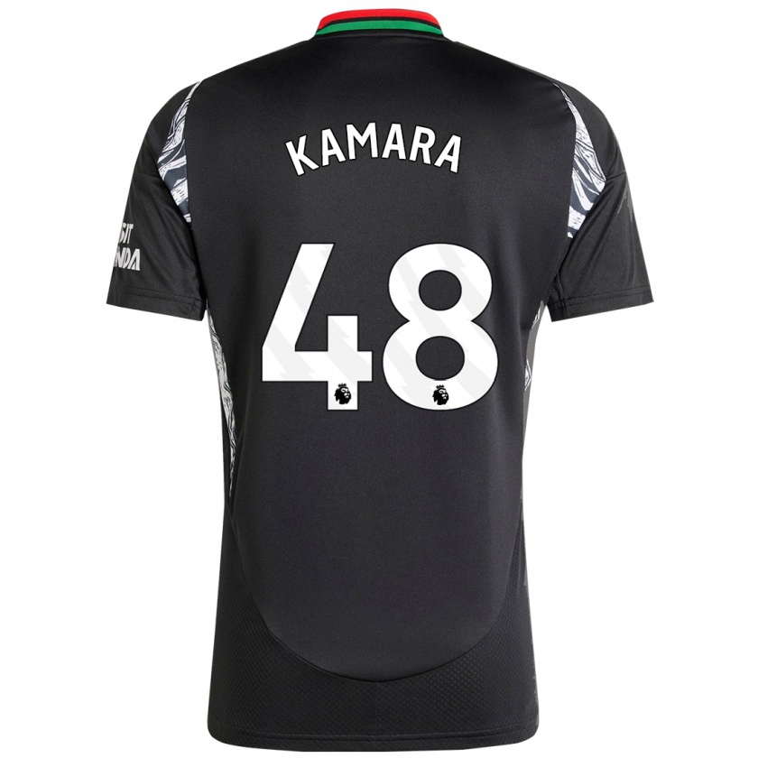 Kandiny Herren Osman Kamara #48 Schwarz Auswärtstrikot Trikot 2024/25 T-Shirt