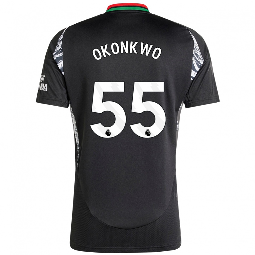 Kandiny Herren Brian Okonkwo #55 Schwarz Auswärtstrikot Trikot 2024/25 T-Shirt