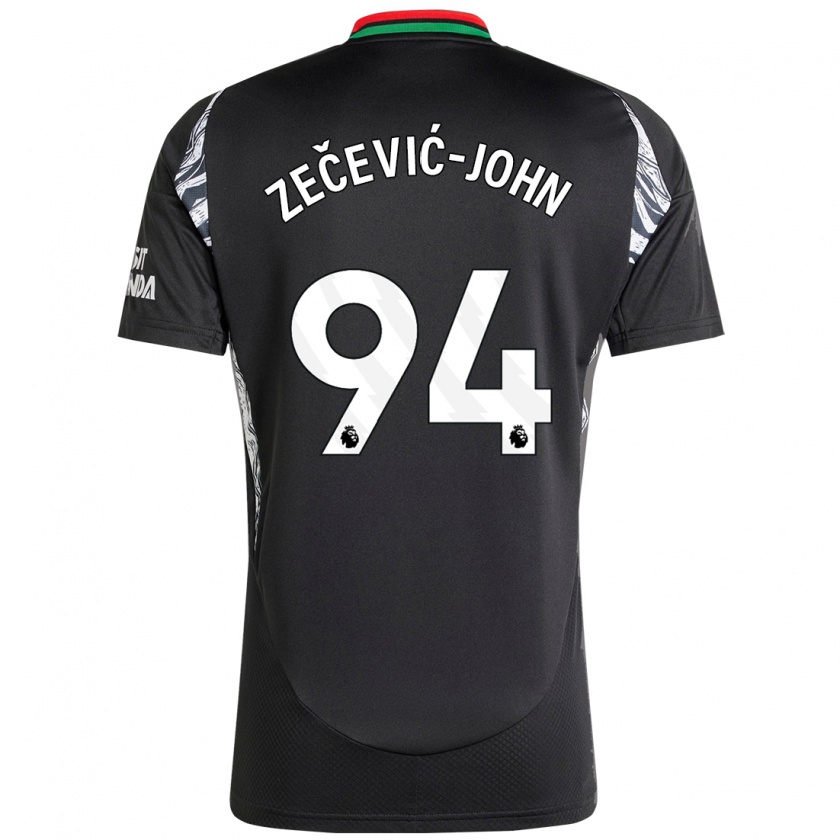 Kandiny Herren Louis Zečević-John #94 Schwarz Auswärtstrikot Trikot 2024/25 T-Shirt