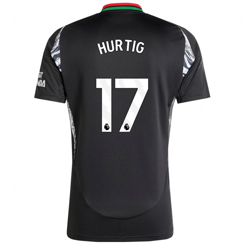 Kandiny Herren Lina Hurtig #17 Schwarz Auswärtstrikot Trikot 2024/25 T-Shirt