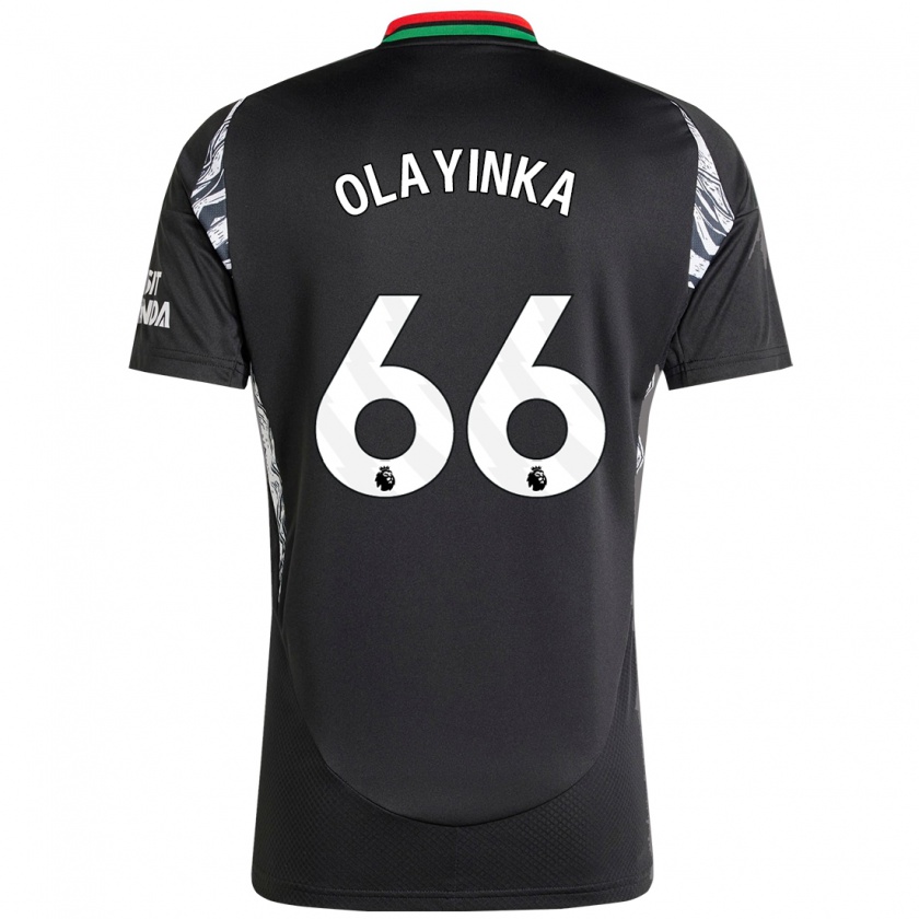 Kandiny Herren James Olayinka #66 Schwarz Auswärtstrikot Trikot 2024/25 T-Shirt