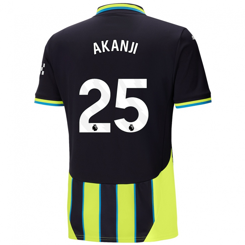 Kandiny Herren Manuel Akanji #25 Blaugelb Auswärtstrikot Trikot 2024/25 T-Shirt