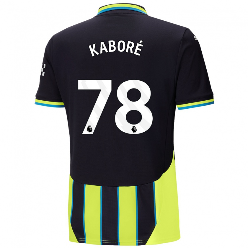 Kandiny Herren Issa Kaboré #78 Blaugelb Auswärtstrikot Trikot 2024/25 T-Shirt