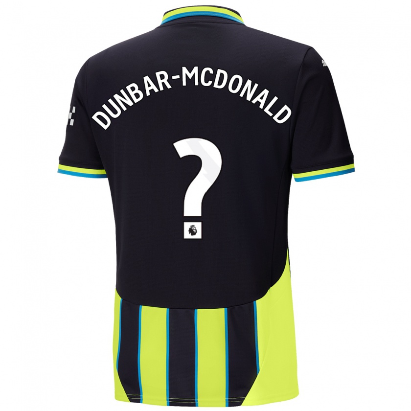 Kandiny Herren Christian Dunbar-Mcdonald #0 Blaugelb Auswärtstrikot Trikot 2024/25 T-Shirt