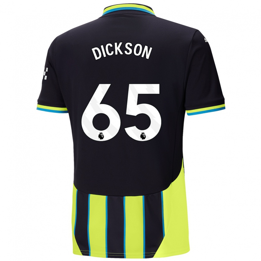 Kandiny Herren Will Dickson #65 Blaugelb Auswärtstrikot Trikot 2024/25 T-Shirt