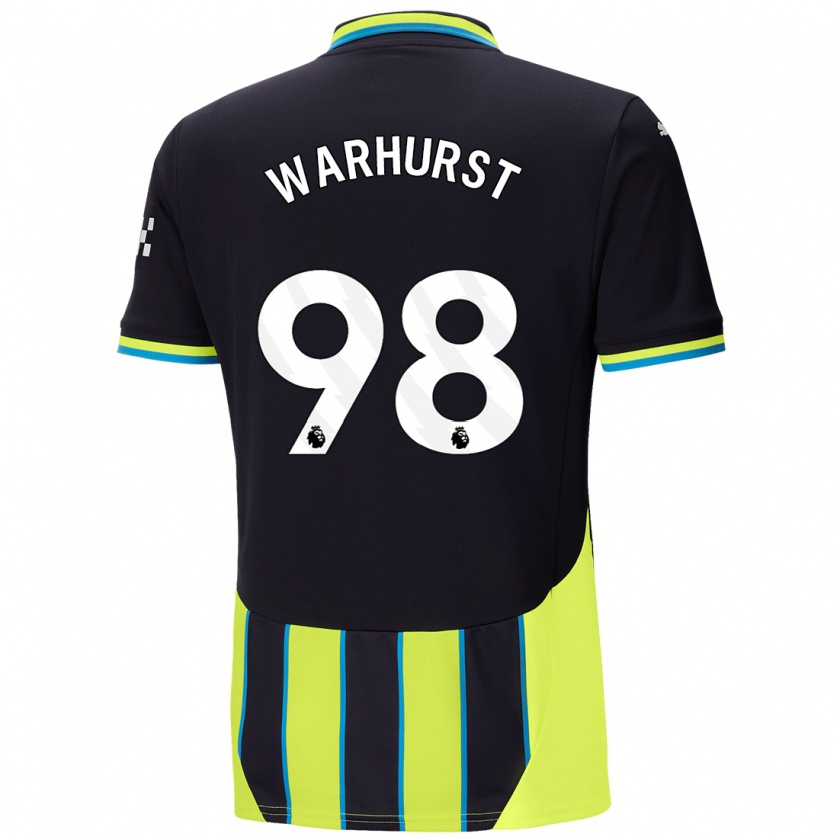 Kandiny Herren Matty Warhurst #98 Blaugelb Auswärtstrikot Trikot 2024/25 T-Shirt