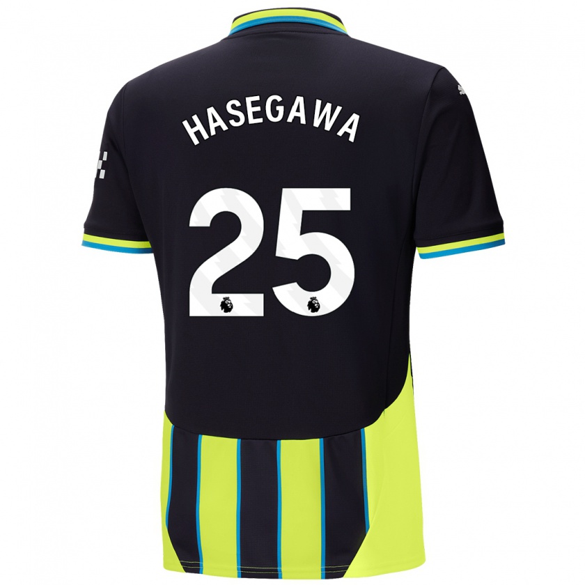 Kandiny Herren Yui Hasegawa #25 Blaugelb Auswärtstrikot Trikot 2024/25 T-Shirt