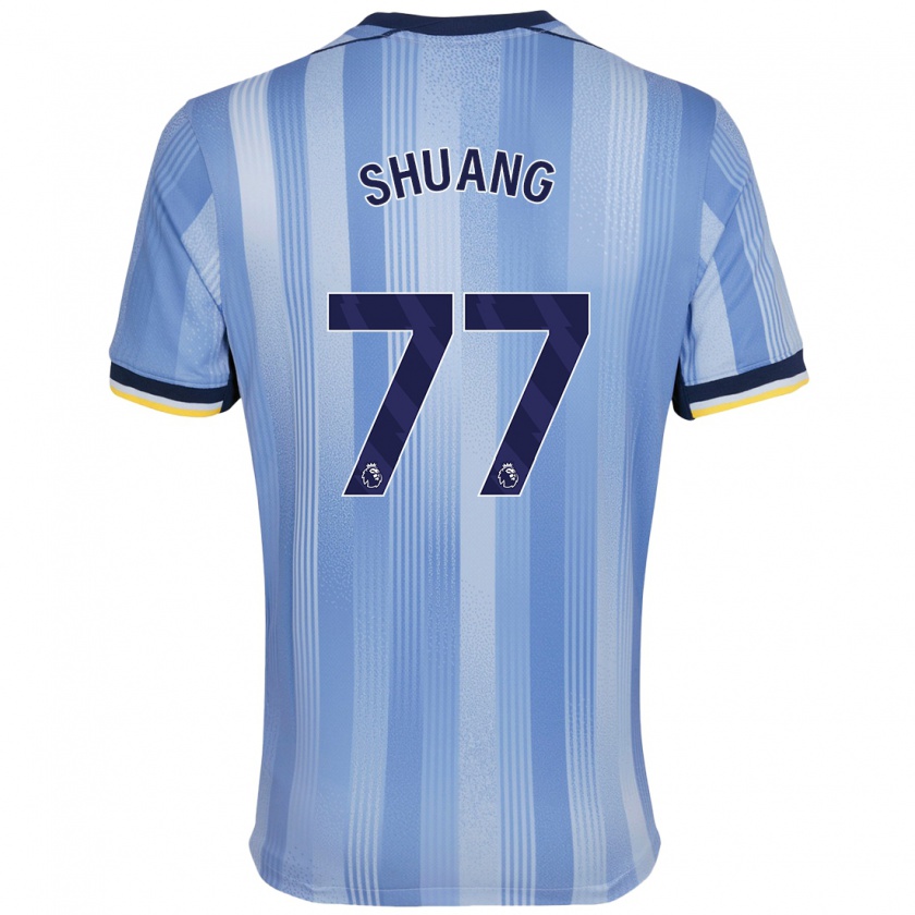 Kandiny Herren Wang Shuang #77 Hellblau Auswärtstrikot Trikot 2024/25 T-Shirt