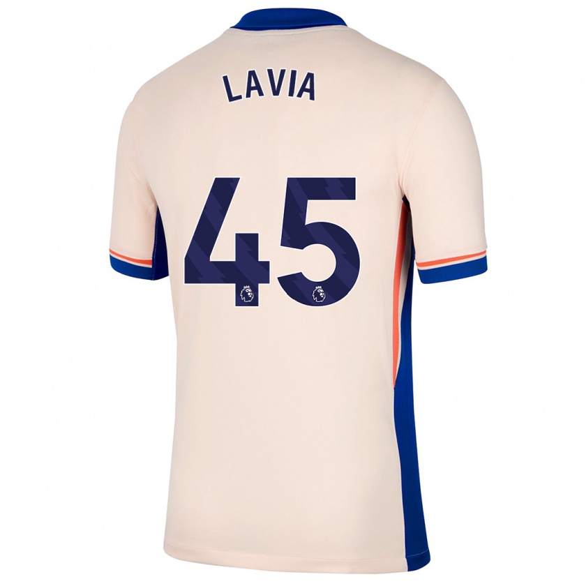 Kandiny Herren Roméo Lavia #45 Hellbeige Auswärtstrikot Trikot 2024/25 T-Shirt