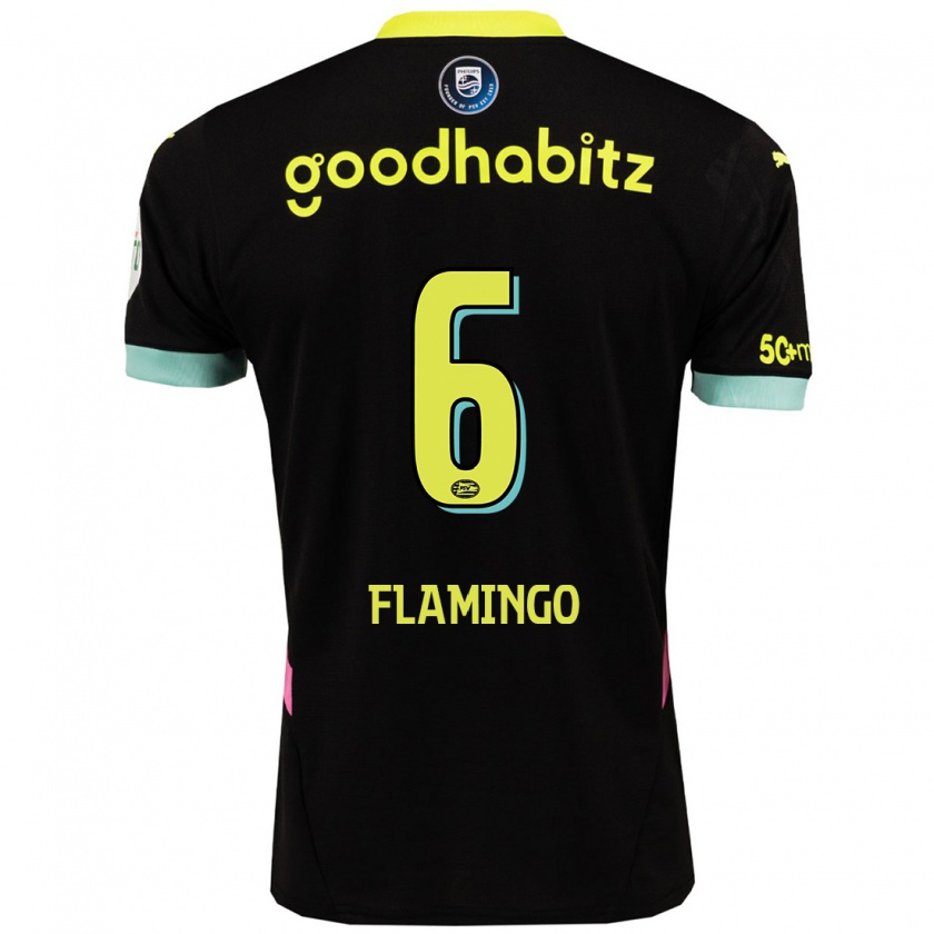 Kandiny Herren Ryan Flamingo #6 Schwarz Gelb Auswärtstrikot Trikot 2024/25 T-Shirt