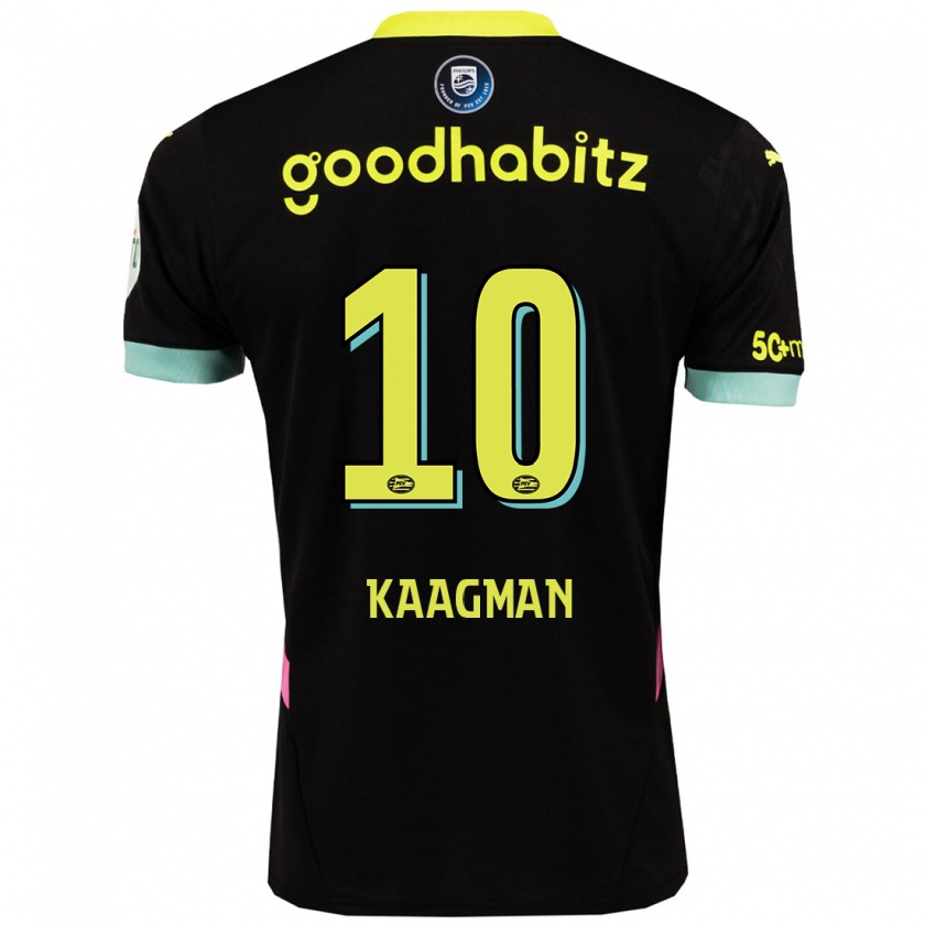 Kandiny Herren Inessa Kaagman #10 Schwarz Gelb Auswärtstrikot Trikot 2024/25 T-Shirt