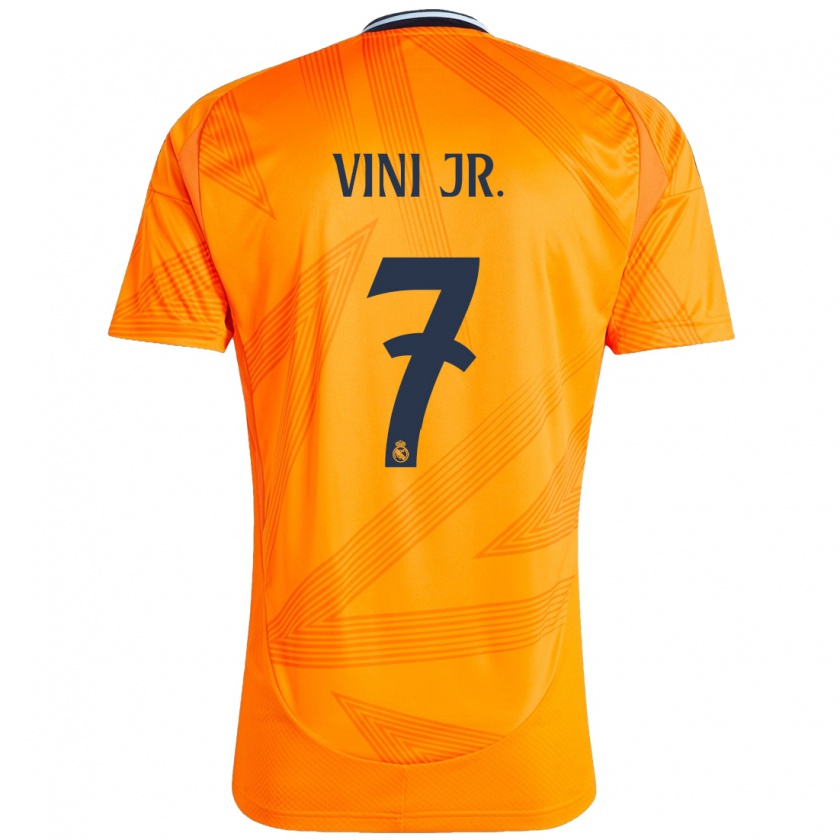 Kandiny Herren Vinicius Junior #7 Orange Auswärtstrikot Trikot 2024/25 T-Shirt