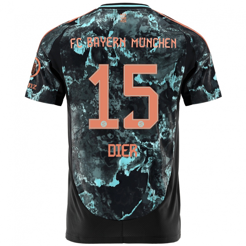 Kandiny Herren Eric Dier #15 Schwarz Auswärtstrikot Trikot 2024/25 T-Shirt