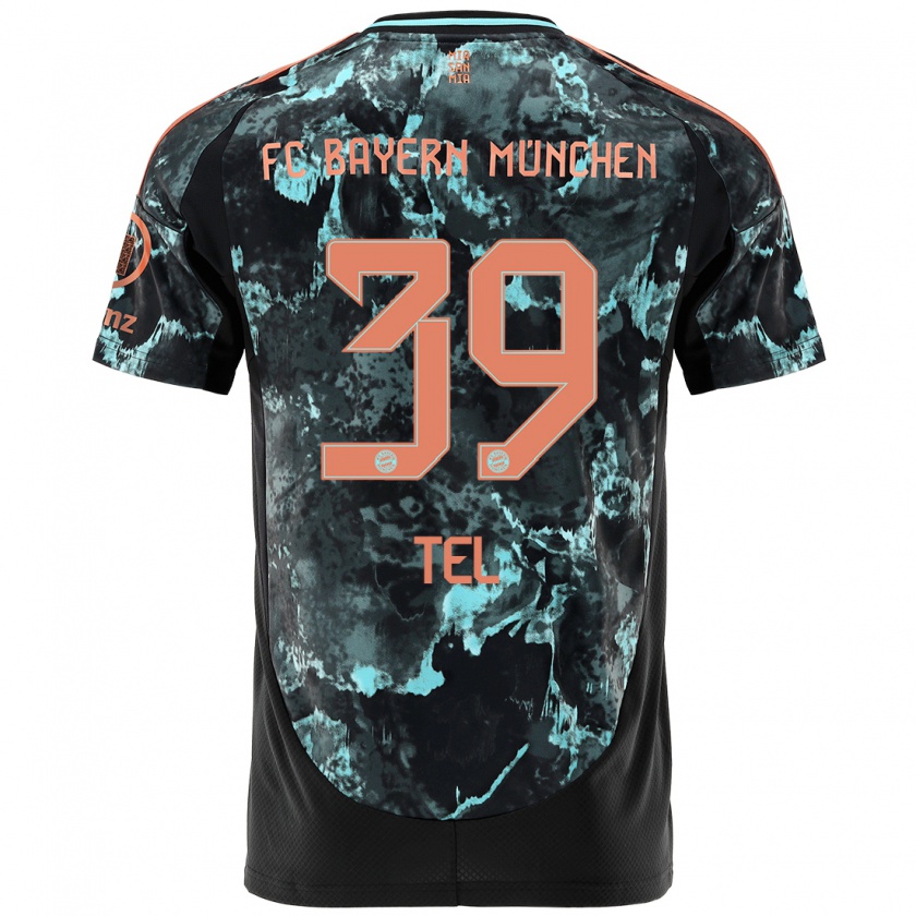 Kandiny Herren Mathys Tel #39 Schwarz Auswärtstrikot Trikot 2024/25 T-Shirt