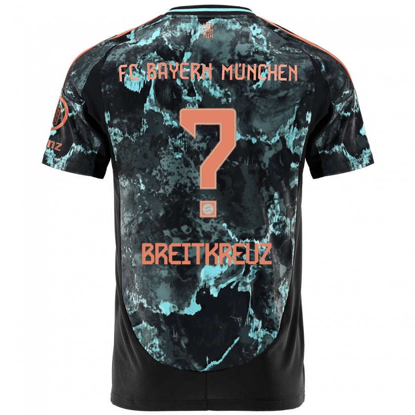 Kandiny Herren Steve Breitkreuz #0 Schwarz Auswärtstrikot Trikot 2024/25 T-Shirt