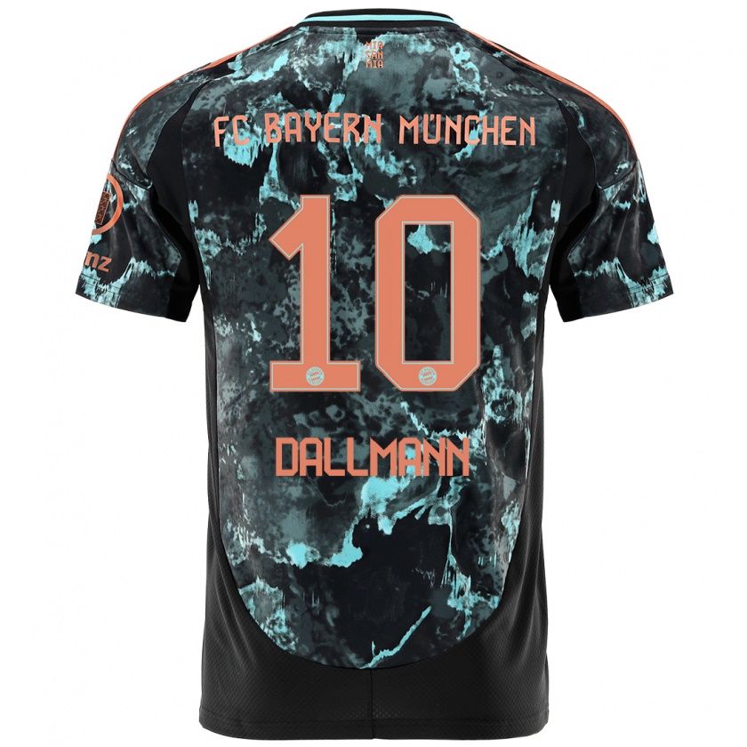 Kandiny Herren Linda Dallmann #10 Schwarz Auswärtstrikot Trikot 2024/25 T-Shirt