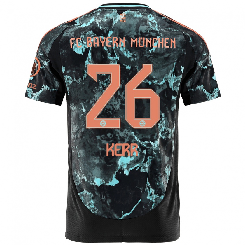 Kandiny Herren Samantha Kerr #26 Schwarz Auswärtstrikot Trikot 2024/25 T-Shirt