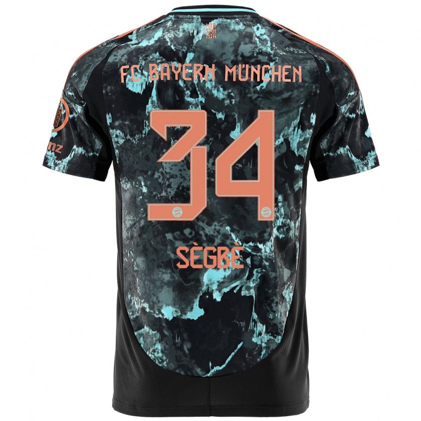 Kandiny Herren Désiré Sègbè #34 Schwarz Auswärtstrikot Trikot 2024/25 T-Shirt