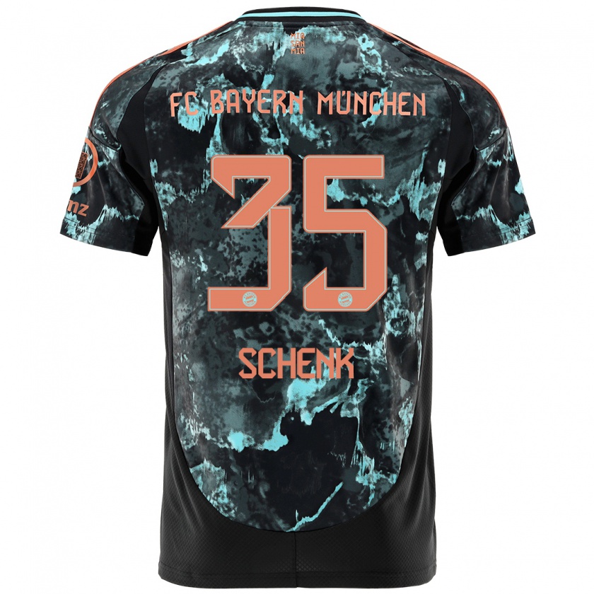 Kandiny Herren Johannes Schenk #35 Schwarz Auswärtstrikot Trikot 2024/25 T-Shirt