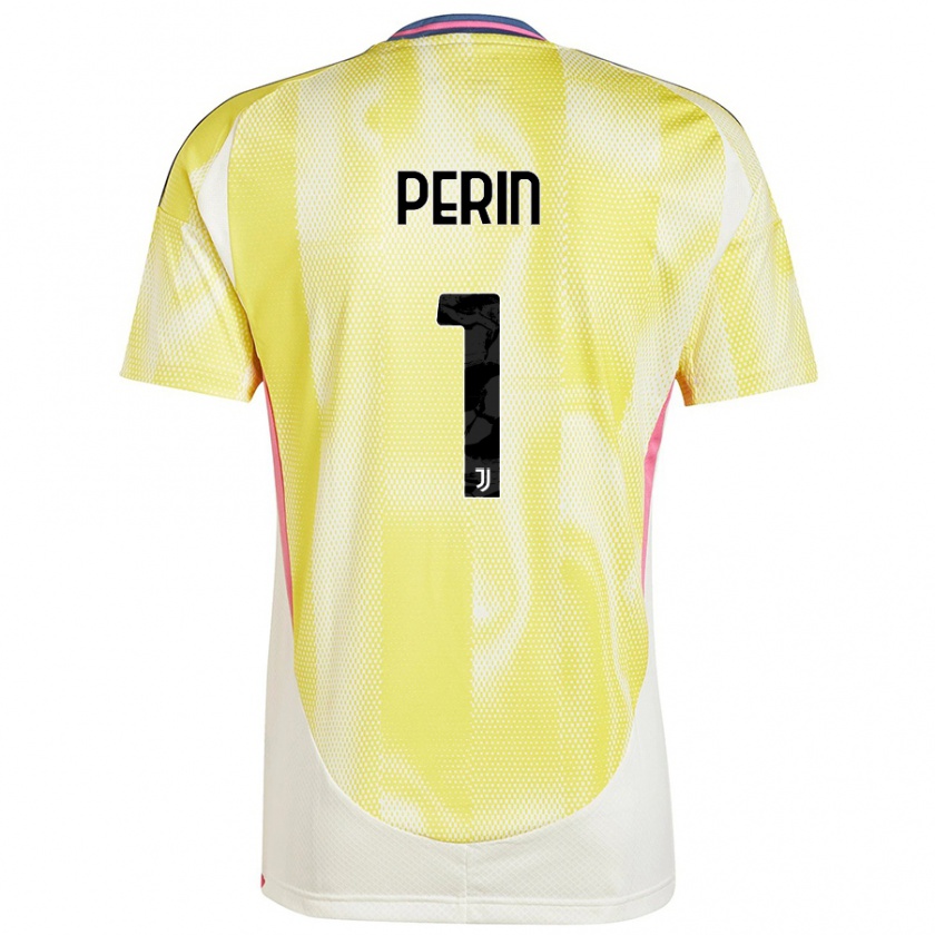 Kandiny Herren Mattia Perin #1 Solargelb Auswärtstrikot Trikot 2024/25 T-Shirt