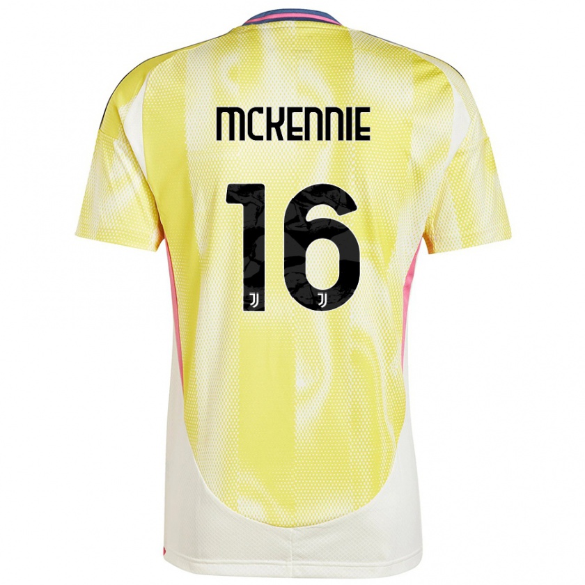 Kandiny Herren Weston Mckennie #16 Solargelb Auswärtstrikot Trikot 2024/25 T-Shirt