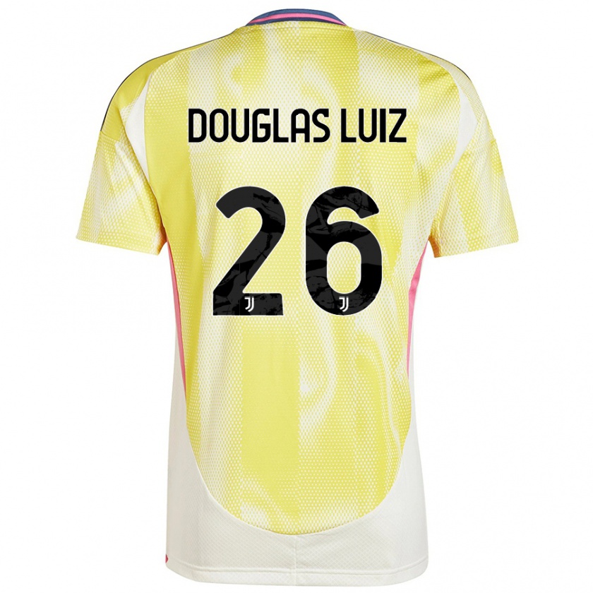 Kandiny Herren Douglas Luiz #26 Solargelb Auswärtstrikot Trikot 2024/25 T-Shirt