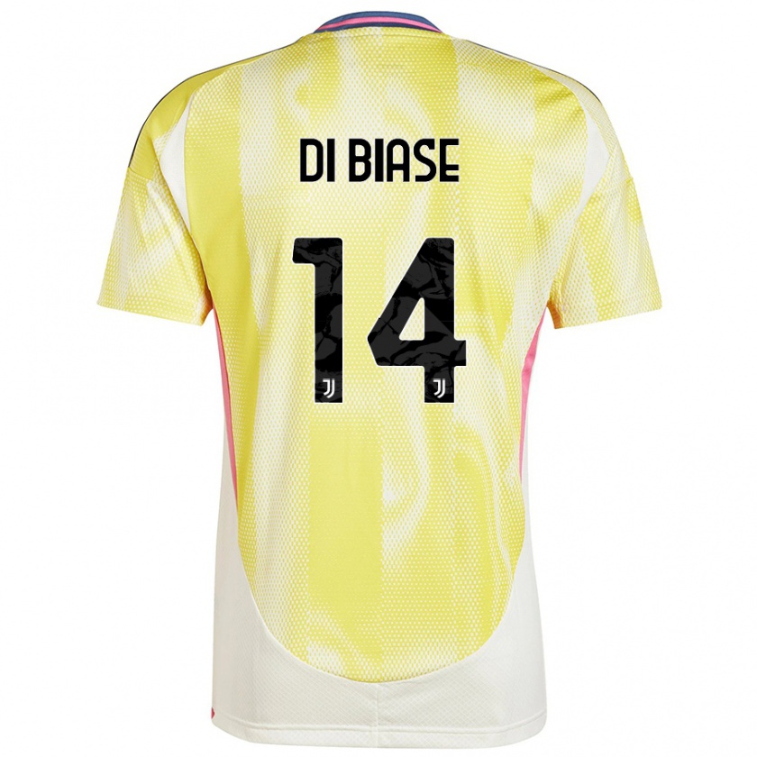 Kandiny Herren Gianmarco Di Biase #14 Solargelb Auswärtstrikot Trikot 2024/25 T-Shirt