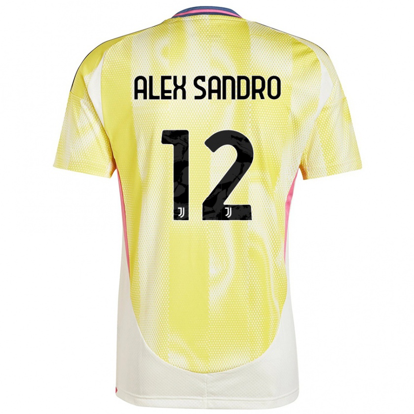 Kandiny Herren Alex Sandro #12 Solargelb Auswärtstrikot Trikot 2024/25 T-Shirt