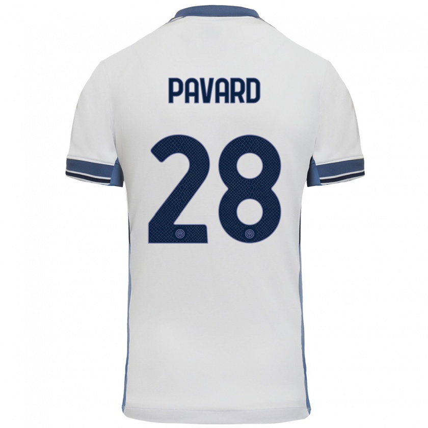 Kandiny Herren Benjamin Pavard #28 Weißgrau Auswärtstrikot Trikot 2024/25 T-Shirt