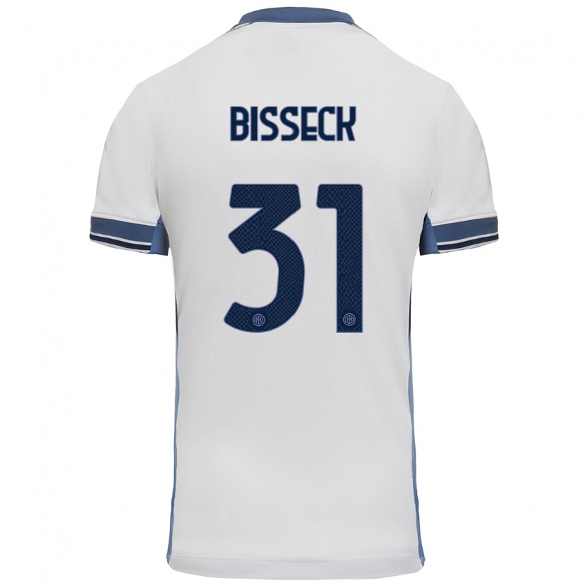 Kandiny Herren Yann Bisseck #31 Weißgrau Auswärtstrikot Trikot 2024/25 T-Shirt