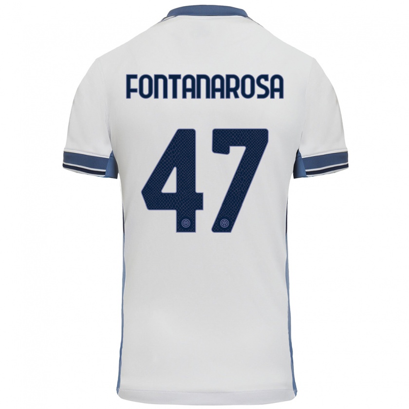 Kandiny Herren Alessandro Fontanarosa #47 Weißgrau Auswärtstrikot Trikot 2024/25 T-Shirt