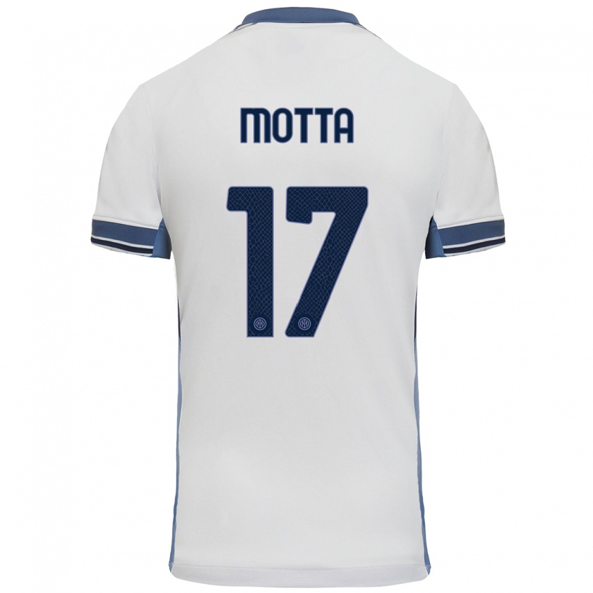 Kandiny Herren Matteo Motta #17 Weißgrau Auswärtstrikot Trikot 2024/25 T-Shirt