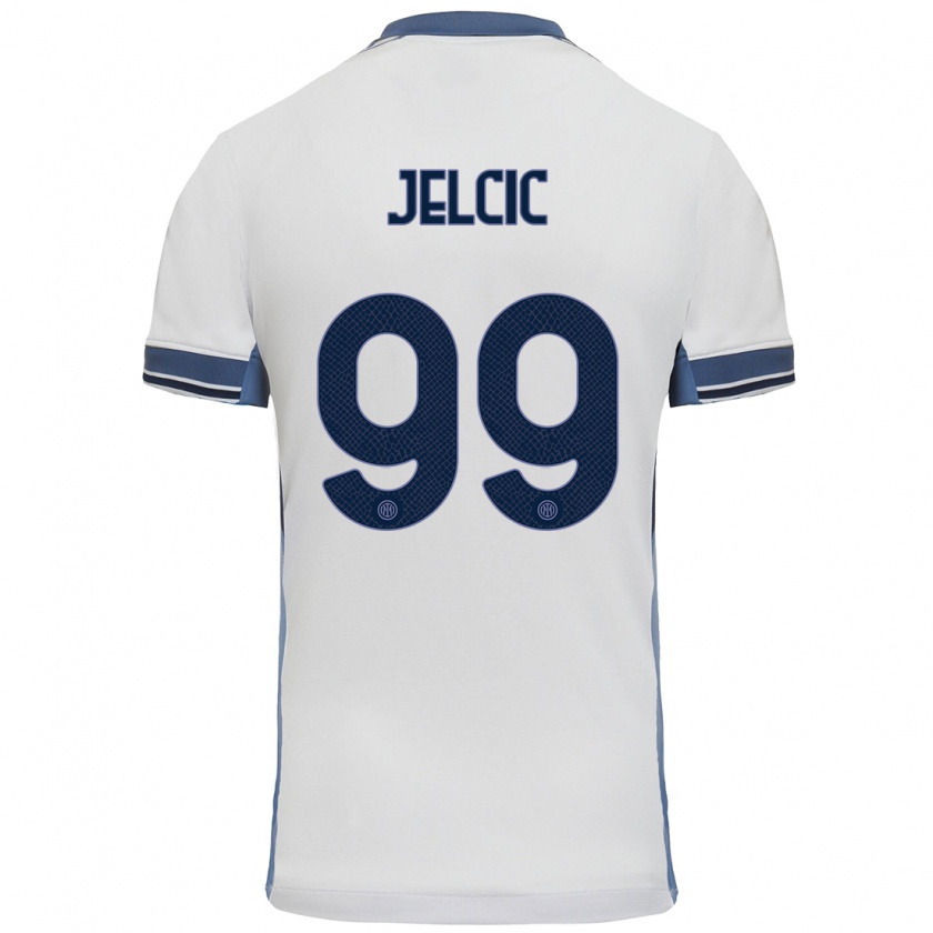 Kandiny Herren Maja Jelčić #99 Weißgrau Auswärtstrikot Trikot 2024/25 T-Shirt