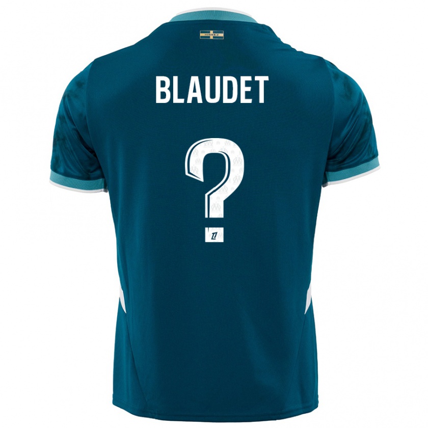 Kandiny Herren David Blaudet #0 Türkisblau Auswärtstrikot Trikot 2024/25 T-Shirt