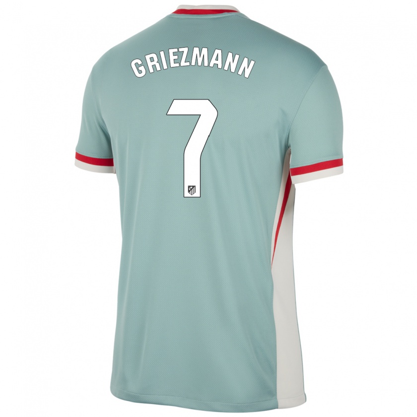 Kandiny Herren Antoine Griezmann #7 Hellbeige Blau Auswärtstrikot Trikot 2024/25 T-Shirt