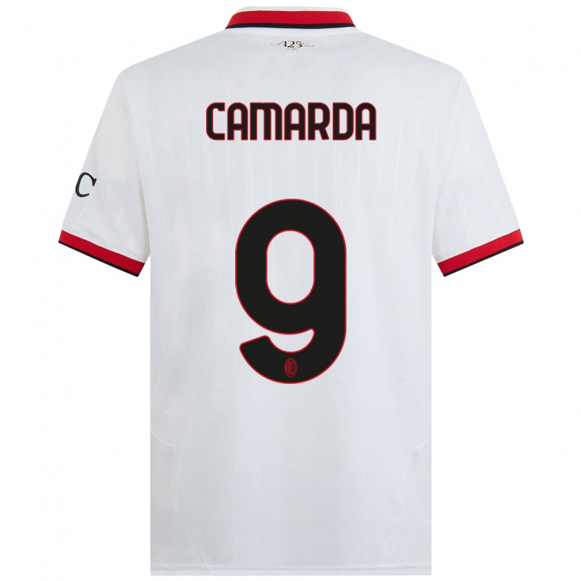 Kandiny Herren Francesco Camarda #9 Weiß Schwarz Rot Auswärtstrikot Trikot 2024/25 T-Shirt